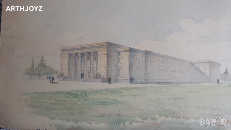 КАРТИНА ПЕЙЗАЖ (акварел)/ В.БУРДИН, снимка 1