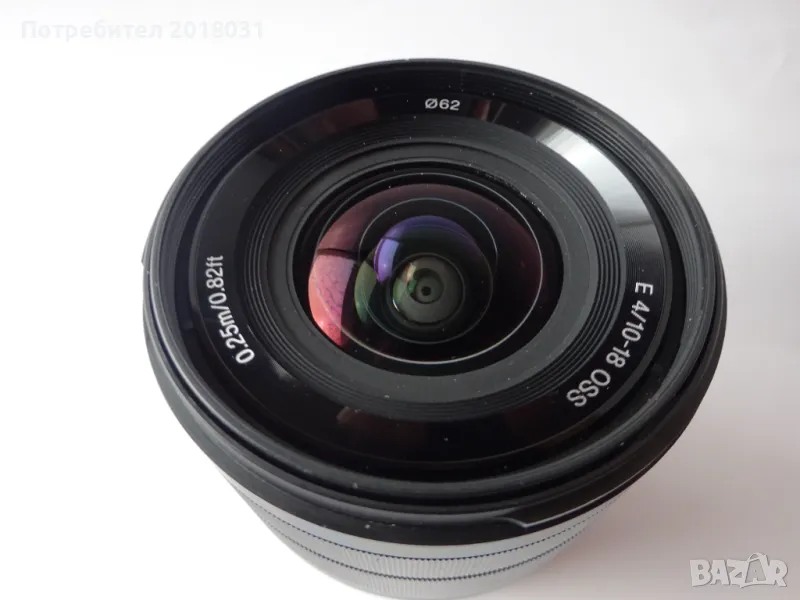 Обектив Sony E 10-18mm f4.0 OSS (покрива и фул фрейм от 12 до 18мм), снимка 1