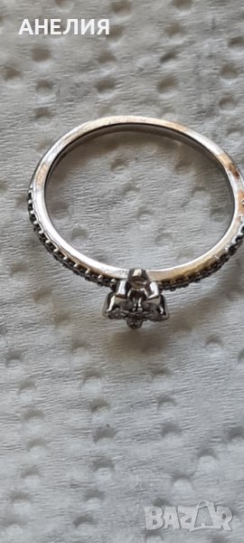 Дамски пръстен бяло злато , снимка 1