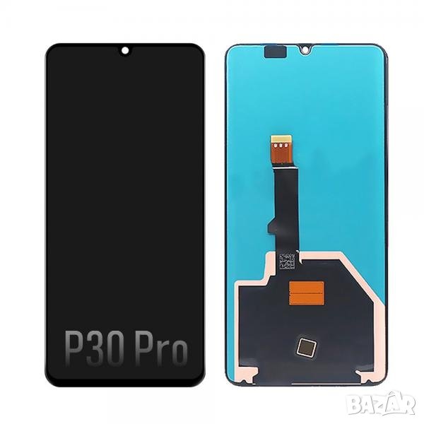 TFT Съвместим LCD Дисплей за Huawei P30 Pro / VOG-L29 + Тъч скрийн / Черен /, снимка 1