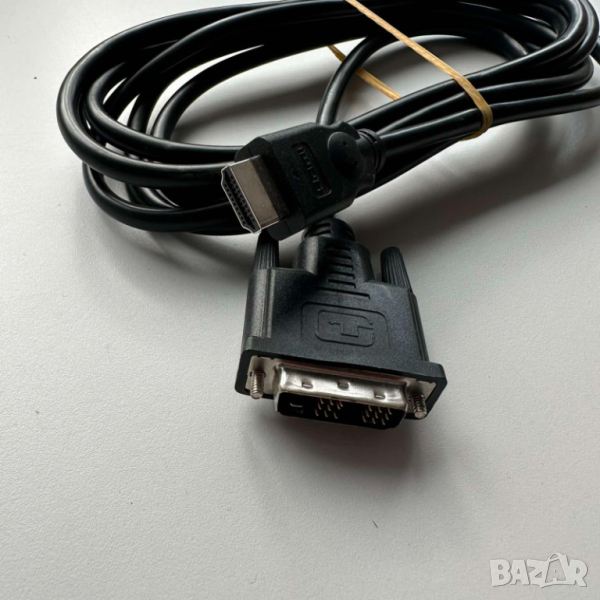 Кабел за компютър/телевизор HDMI-DVI/DVI-HDMI 3м. *, снимка 1