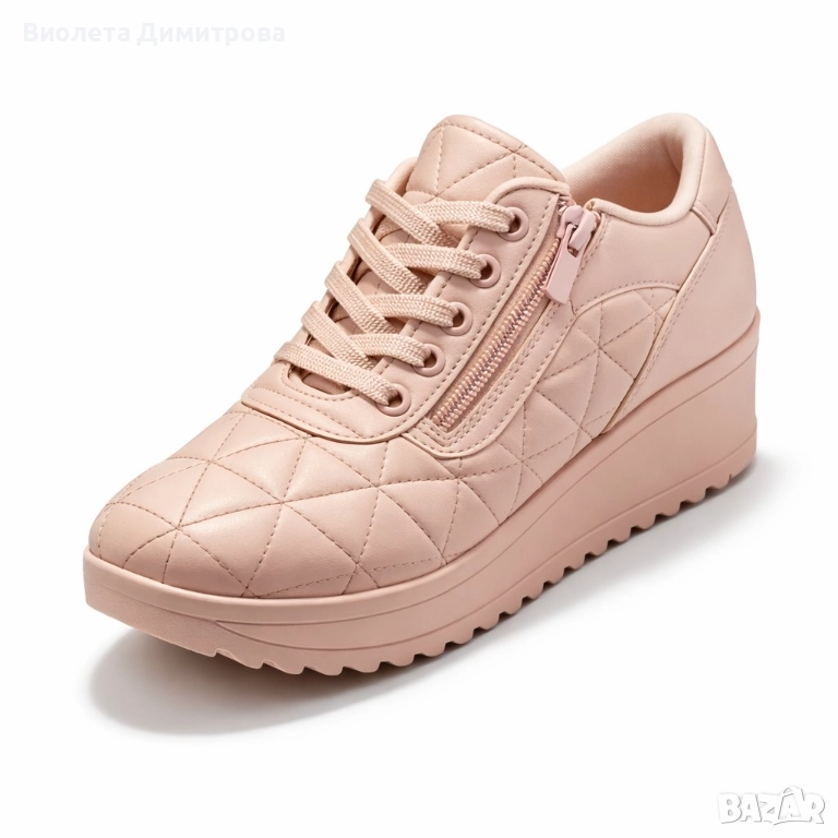 Дамски обувки на платформа в три цвята, снимка 1