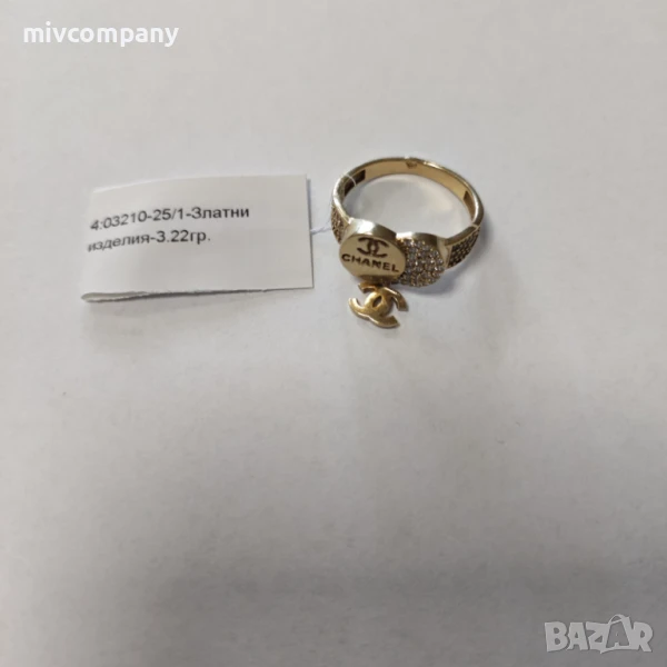 Златен пръстен 3.22гр., снимка 1