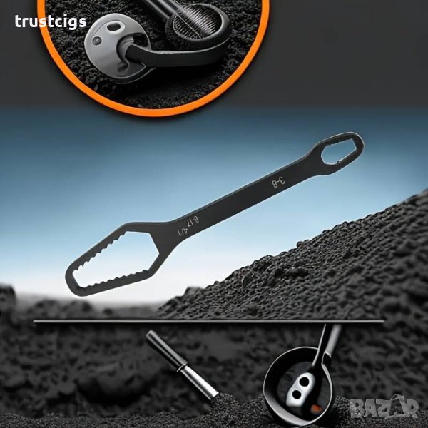 Универсален самозатягащ се гаечен ключ 3-17мм, снимка 1