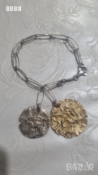 Vintage италиянска сребърна гривна , снимка 1