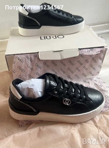 НОВИ маратонки LIU JO от естествена кожа с цирконии, снимка 1