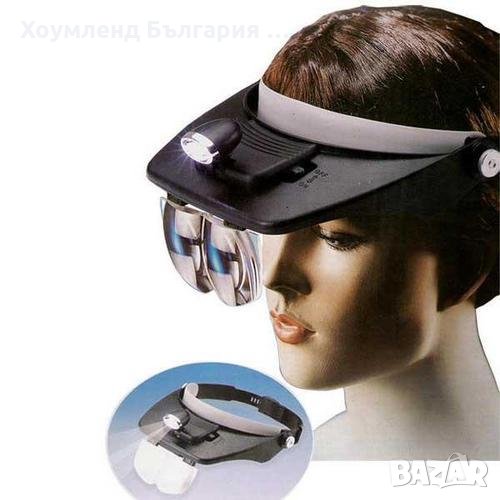 Козирка тип челник с 4 увеличителни лупи, снимка 1