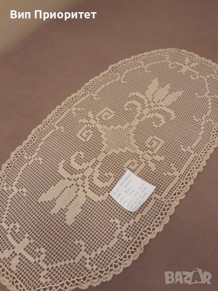 Каре елипсовидно на една кука № 10 ръчна изработка, снимка 1