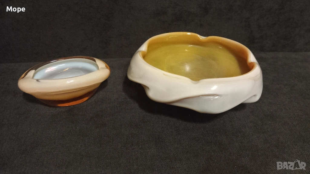 Пепелник чешко стъкло , снимка 1