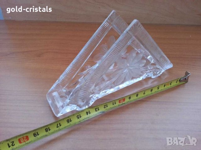 Стар кристален салфетник , снимка 3 - Антикварни и старинни предмети - 31881571