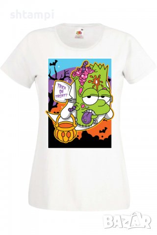 Дамска тениска The Simpsons Bart Simpson 02,Halloween,Хелоуин,Празник,Забавление,Изненада,Обичаи,