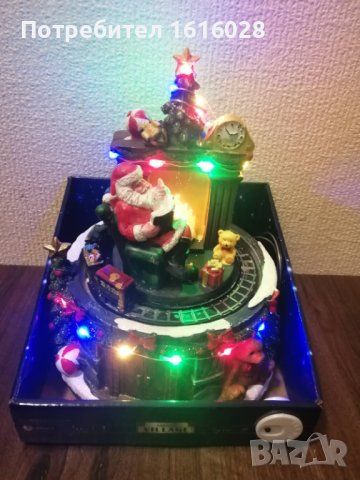 Дядо Коледа пред камината -  музикална и LED сцена на MAGIC VILLAGЕ, снимка 4 - Декорация за дома - 42784883