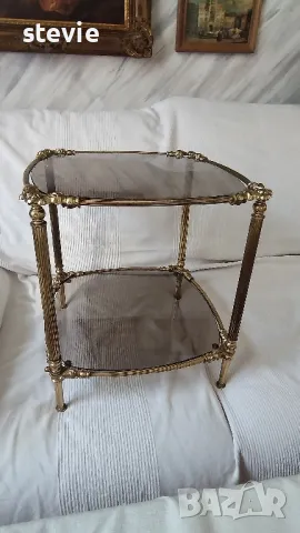 Винтидж комплект - стенно огледало + масичка, снимка 9 - Тоалетки - 49808562