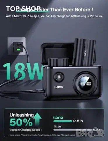 Ново Двойно Зарядно + 2 Батерии NP-W235 2400mAh за Fujifilm XT4 XT5, снимка 4 - Чанти, стативи, аксесоари - 49343957