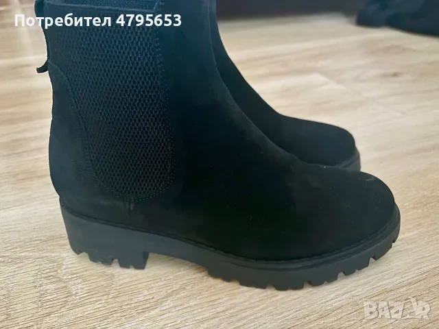 Боти Musette, размер 34, уголемен, естествен велур, снимка 3 - Дамски боти - 56134062