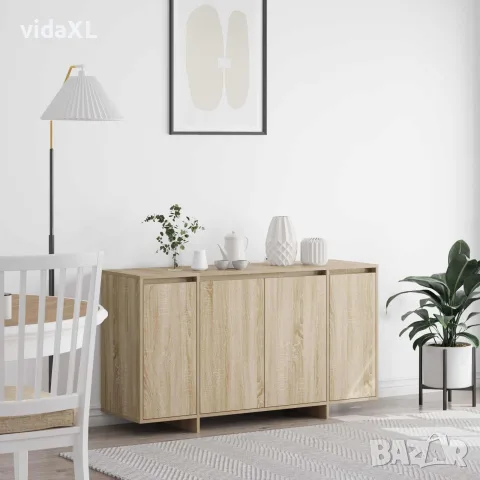 vidaXL Служебен шкаф Сонома дъб 135 x 41 x 75 см Инженерна дървесина, снимка 2 - Бюфети - 56147070