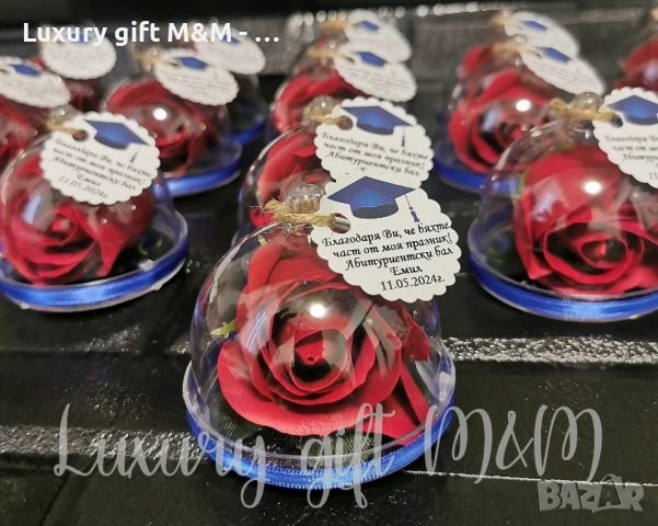 Падаръци за гости - акрилна стъкленица с роза, снимка 14 - Подаръци за юбилей - 36080326