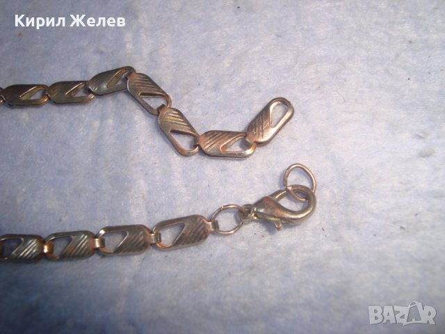 СТАРА СРЕБРИСТА ВИНТИДЖ МЕТАЛНА ГРИВНИЧКА РЕТРО ПЛЕТКА 18290, снимка 3 - Гривни - 37072217