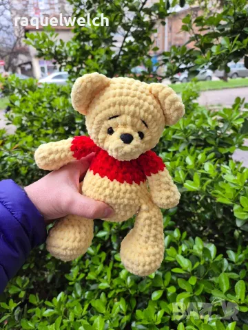 Ръчно изплетен Мечо Пух "Амигуруми", снимка 3 - Плюшени играчки - 49753637