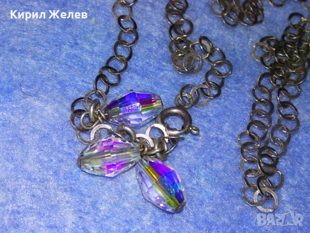 НЕЖНО СРЕБЪРНО КОЛИЕ СРЕБРО 925 с ЮВЕЛИРНО ФАСЕТИРАНИ БЛЕСТЯЩИ КРИСТАЛИ 42040, снимка 11 - Колиета, медальони, синджири - 44690692