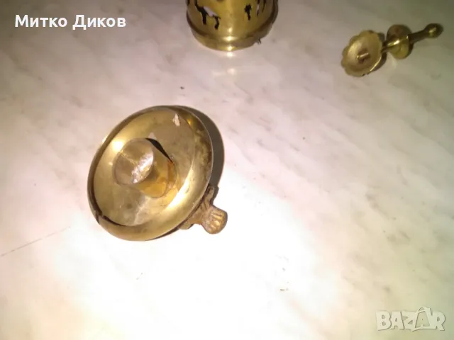 Винтидж месингов свещник бохо свещник фи 6см Н-26см, снимка 6 - Други ценни предмети - 48453191