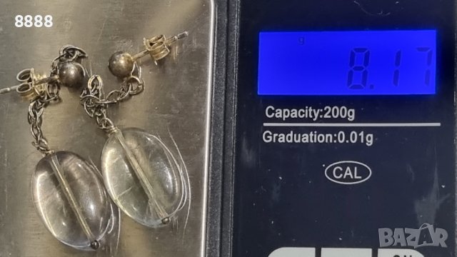 Сребърни обеци 925 Italy , снимка 6 - Обеци - 44263236