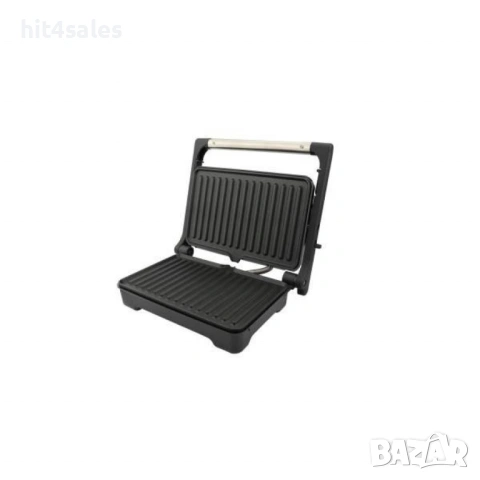 Тостер-сандвич, 1000W, Грил, Незалепващи плочи-23х14.5см., Отваряне на 180°, Инокс, снимка 2 - Скари - 54072519