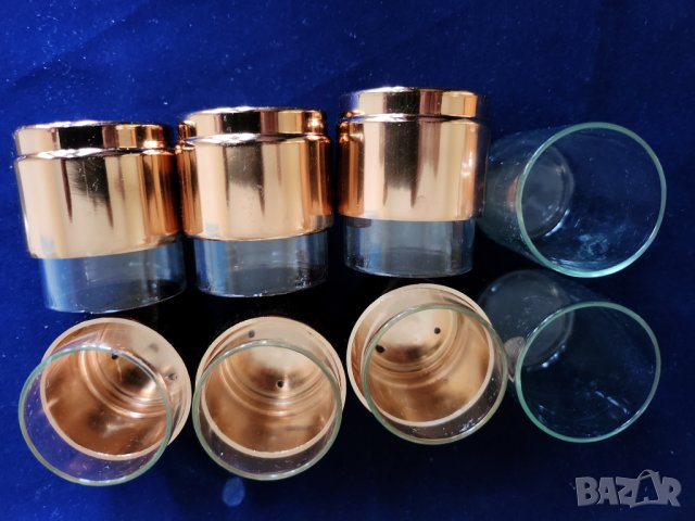 Комплект 6+2 немски чашки за шотове с подложка (подстакан), нови, неползвани, снимка 3 - Чаши - 39038526