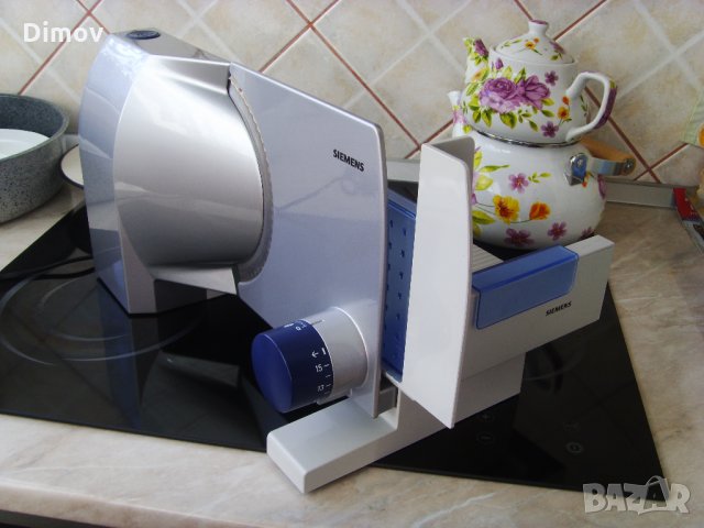Уред за рязане (професионален) SIEMENS, 120W, Максимална дебелина на нарязване 15 мм, Инокс, Metalic, снимка 12 - Кухненски роботи - 31415719