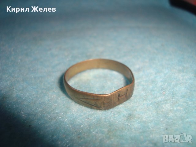 МНОГО СТАР ПАТИНИРАН БРОНЗОВ ПРЪСТЕН с МОНОГРАМ БУКВА Н РЪЧНА МАЙСТОРСКА ИЗРАБОТКА за КОЛЕКЦИЯ 72121, снимка 12 - Антикварни и старинни предмети - 34896299