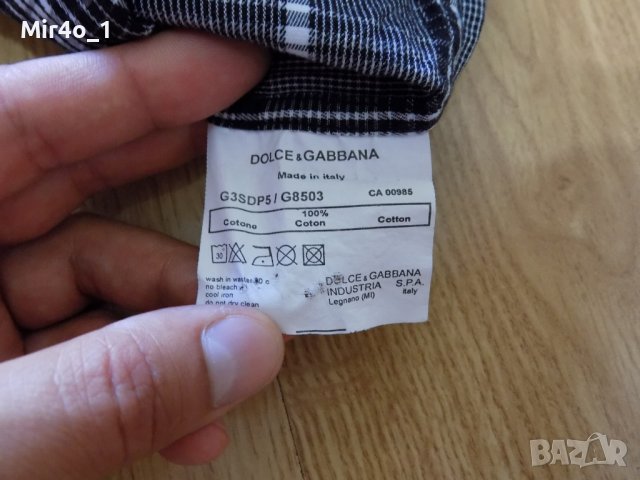 риза dolce & gabbana тениска блуза потник яка оригинална мъжка XXL, снимка 6 - Ризи - 42263107