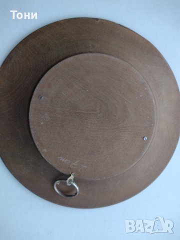 Дървена ръчно резбована висяща табела / чиния  за стена .Salzburg Austria, снимка 5 - Антикварни и старинни предмети - 38438517
