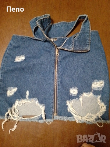 Дънково бюстие , снимка 3 - Корсети, бюстиета, топове - 54322689