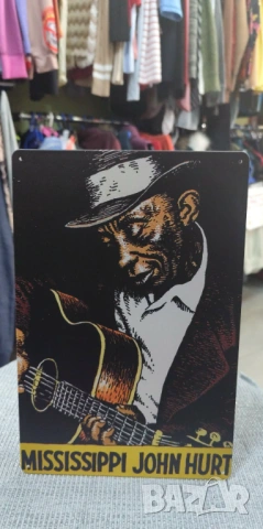 Mississippi John Hurt-метална табела(плакет), снимка 2 - Китари - 54093354