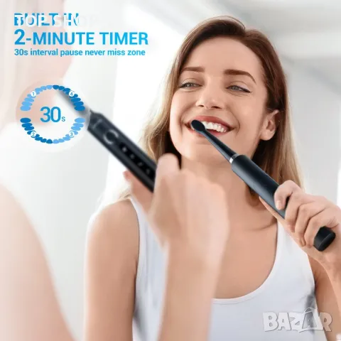 Звукова електрическа четка за зъби Phylian H8 с калъф за пътуване, снимка 4 - Тримери - 49058006