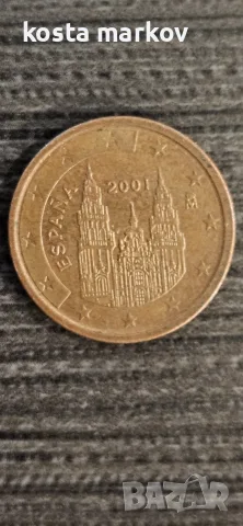 Испания, 2 евроцента, 2001 г