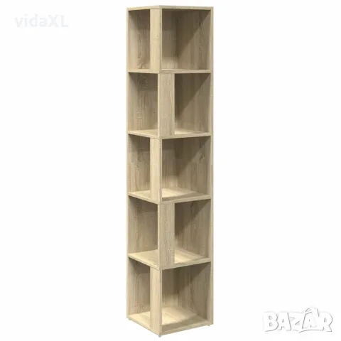 vidaXL Ъглов шкаф, дъб сонома, 33x33x164,5 см, инженерно дърво