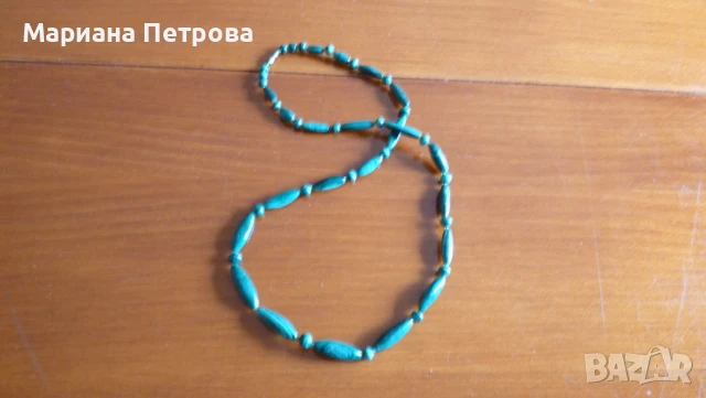 Американски перлени колиета - 2 вида и колие от малахит, снимка 7 - Колиета, медальони, синджири - 29612486