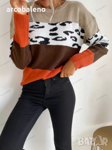 Дамски ежедневен моден пуловер, снимка 5 - Блузи с дълъг ръкав и пуловери - 39132488
