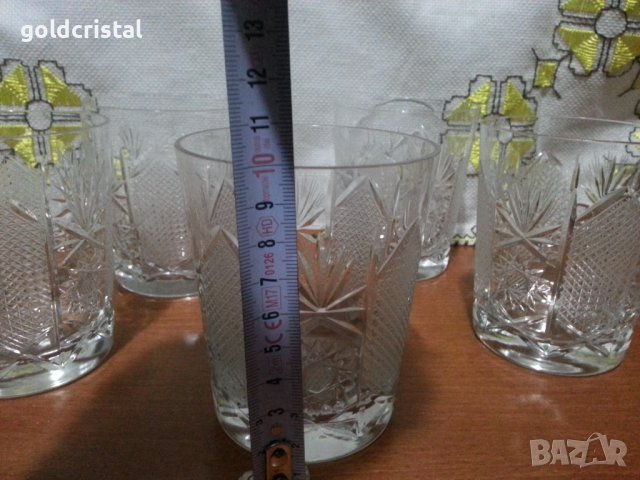Кристални чаши за вода , снимка 3 - Антикварни и старинни предмети - 44231246