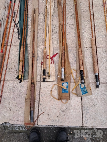 дървени и бамбукови стари въдици,Alcoock,др., снимка 2 - Антикварни и старинни предмети - 52132887