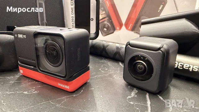 Insta360 RS + 4K mode lens, снимка 3 - Камери - 56107526