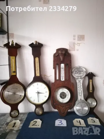 Барометри, измервателни уреди,стари немски от различни производители в различни държави. ., снимка 2 - Антикварни и старинни предмети - 42667616