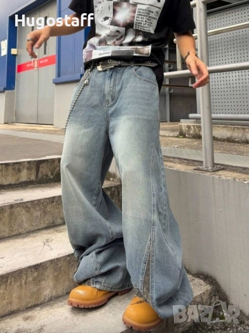 Нови baggy дънки Casual Loose Fit Jeans панталони камуфлаж размер 34, снимка 5 - Дънки - 52459340