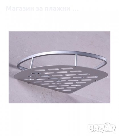 ЪГЛОВА ЕТАЖЕРКА ЗА БАНЯ НА 1 НИВО С ДВОЙНО ЗАЛЕПВАНЕ, ХРОМ - код 25002, снимка 5 - Други стоки за дома - 33938208