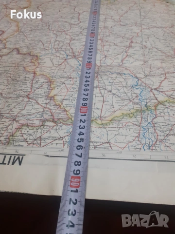Стара немска голяма карта на Балканския полуостров, снимка 7 - Антикварни и старинни предмети - 53281782