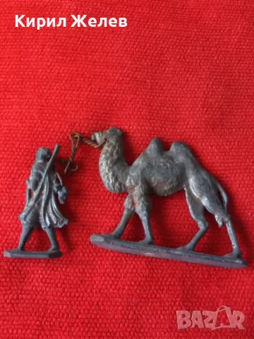АРАБСКИ ВОИН с КАМИЛА 2 ОЛОВНИ СТАРИ ФИГУРКИ за КОЛЕКЦИЯ 9059