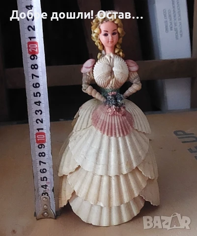 Кукла, декорация от големи миди 23 см. висока, снимка 6 - Декорация за дома - 51326658