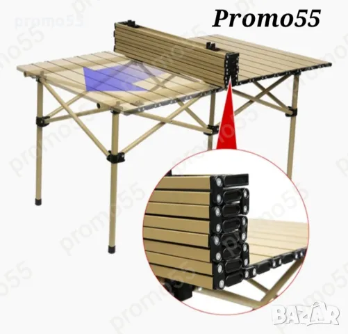 Туристическа сгъваема маса в сак 120х55х50см., снимка 4 - Къмпинг мебели - 49261857