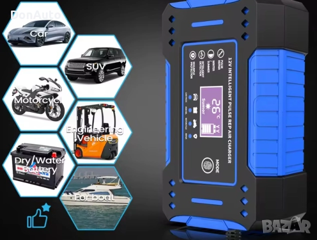 Интелигентно зарядно за акумулатори 12V, снимка 6 - Аксесоари и консумативи - 51634611